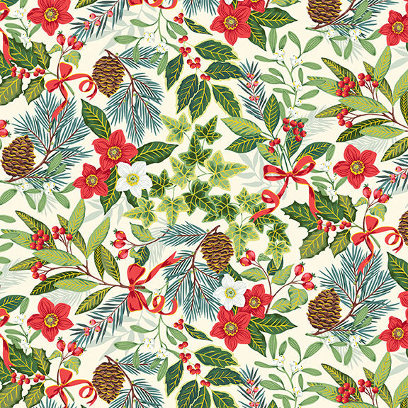 Yuletide Christmas Fabric