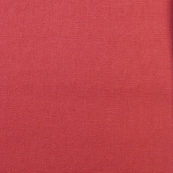 Linen Blend Fabric Red