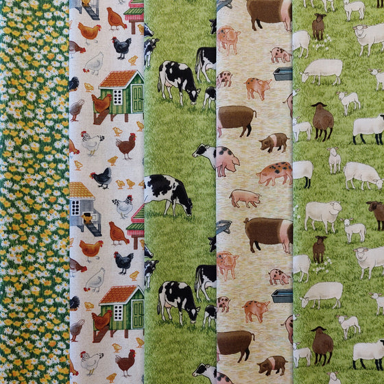 Village Life by Makower UK 5 Fat Quarter Pack