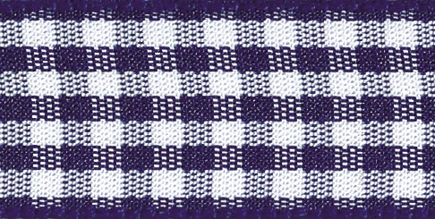 Gingham Ribbon Navy - The Fabric Bee