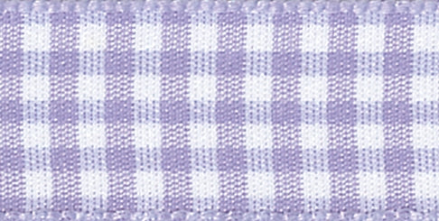 Gingham Ribbon Lilac - The Fabric Bee