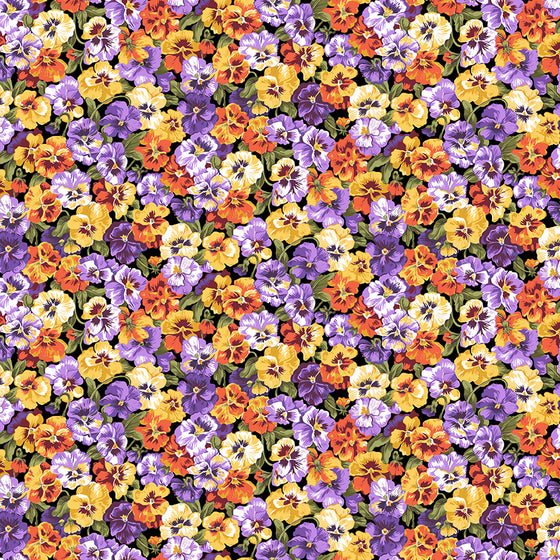 Makower UK Summer Garden 2325/L Pansies Lilac F6976