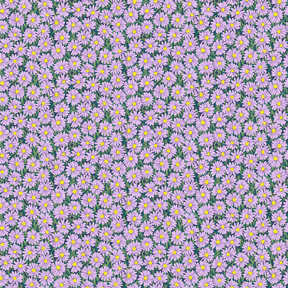 Makower UK Summer Garden 2326/L Daisies Lilac F6977