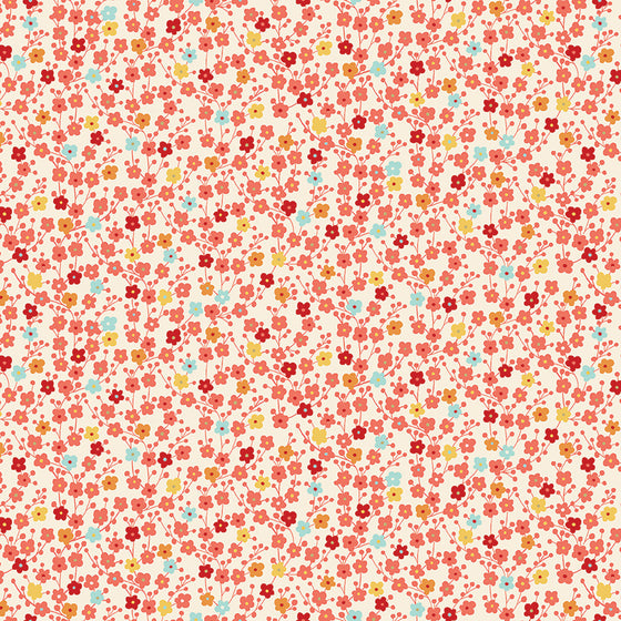 Makower UK Michiko 2335/Q Blossom on Cream F6994