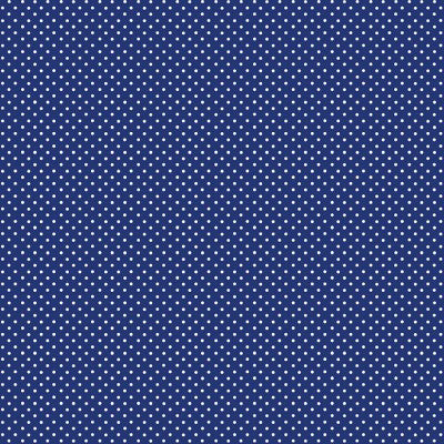 Makower UK 830/B9 White Spot on Navy F7026