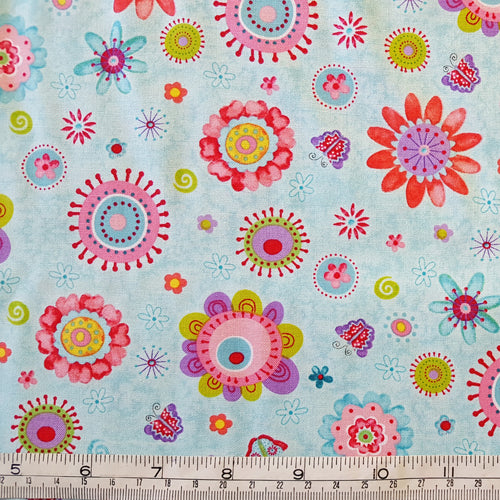 Flower on Turquoise F3577