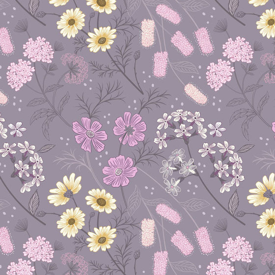 Lewis and Irene Botanic Garden A457.3 Floral on Warm Lilac F6726