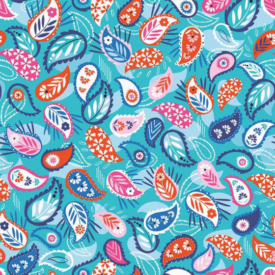 Dashwood Studio Silk Roads 1832 Blue Paisley F6959