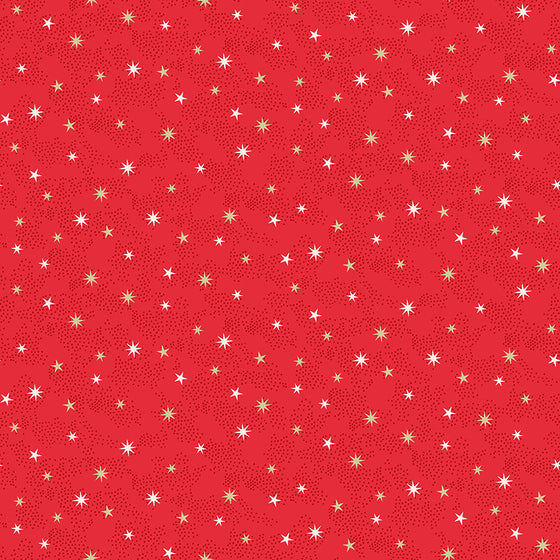 Makower UK Scandi 2360/R Star Red F7079