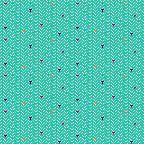 Henna from Makower UK 2396/T Zig Zag Turquoise F7161