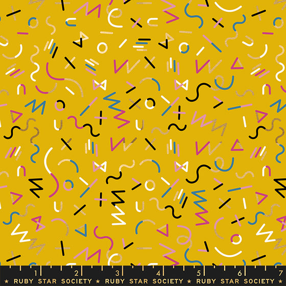 Reign Ruby Star Society RS1029/13M Squiggles on Gold F7260