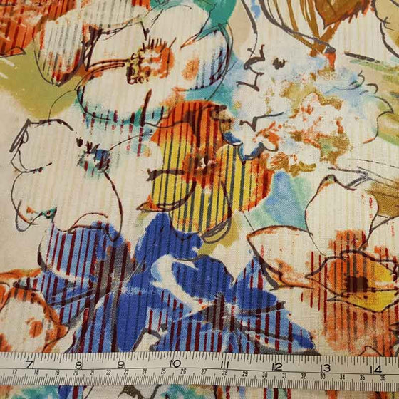 Linen/ Cotton Fabric Floral 2078/N35 - The Fabric Bee