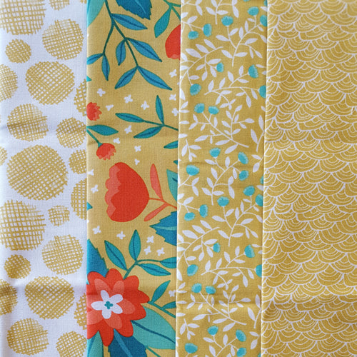 Midnight Garden by One Canoe Two 4 Fat Quarter Pack