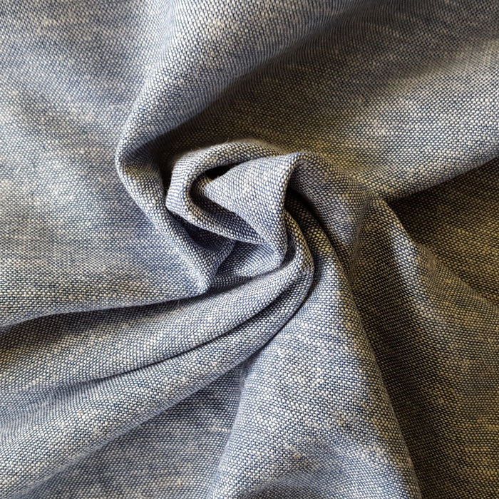 Linen/ Viscose Fabric Pale Blue/White Fleck Q11217/006 - The Fabric Bee