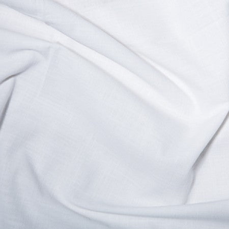Cotton Linen Look Fabric Medium Weight White - The Fabric Bee