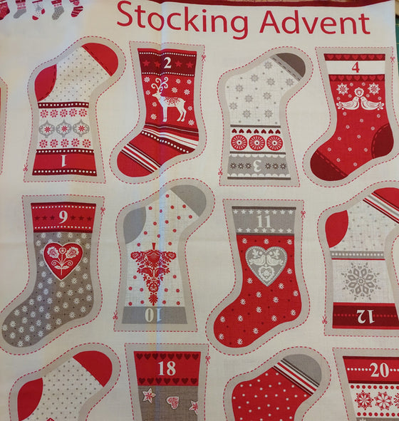 Makower UK Scandi Mini Stocking Christmas Advent Calendar