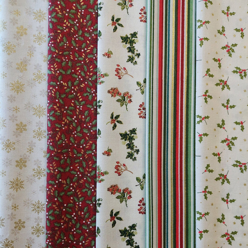 Christmas 5 Fat Quarter Pack E