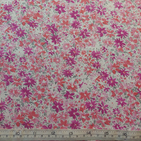 Cotton Lawn Pink Floral