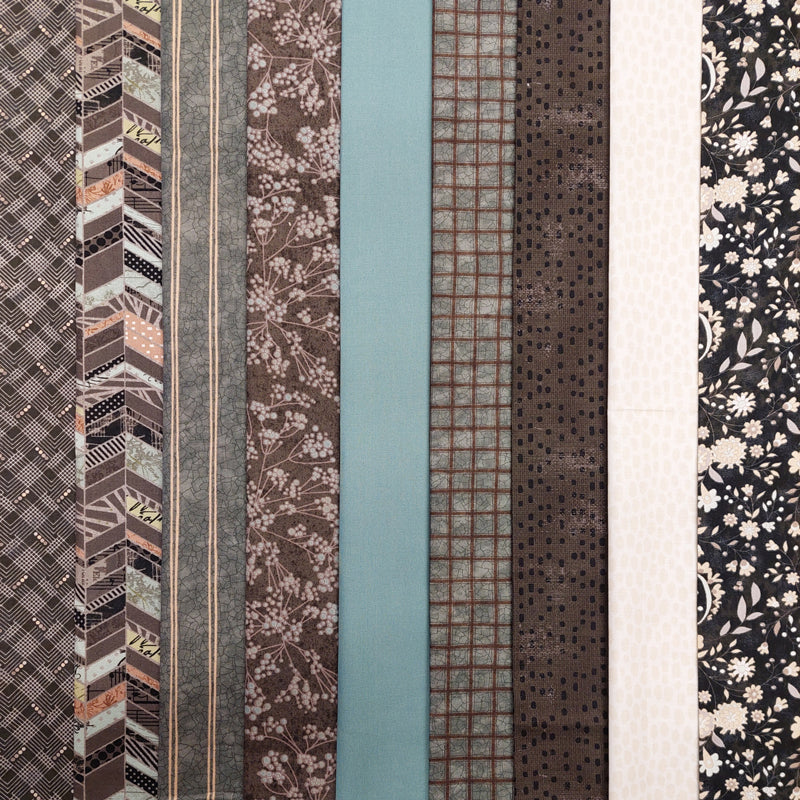 Grey Designer Fabric 9 Fat Quarter Pack