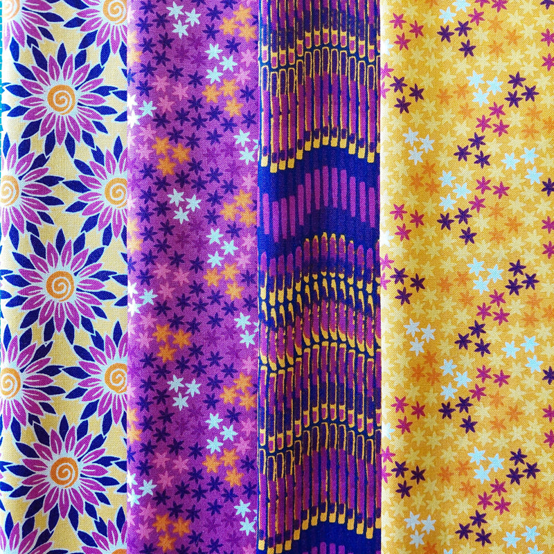 Henna by Beth Studley for Makower Fabrics 4 Fat Quarter Pack C
