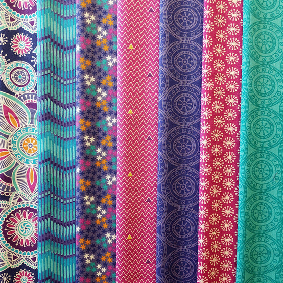 Henna by Beth Studley 7 Fat Quarter Pack C