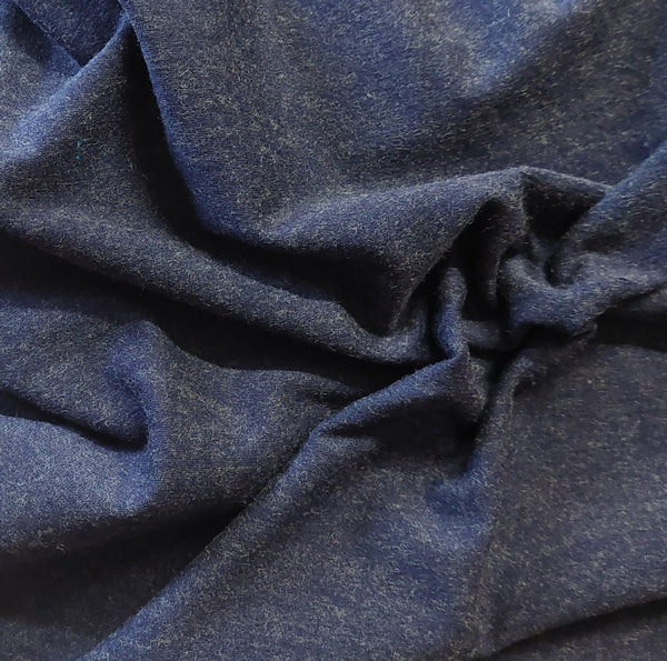 Jersey Fabric Navy Fleck Wool Mix
