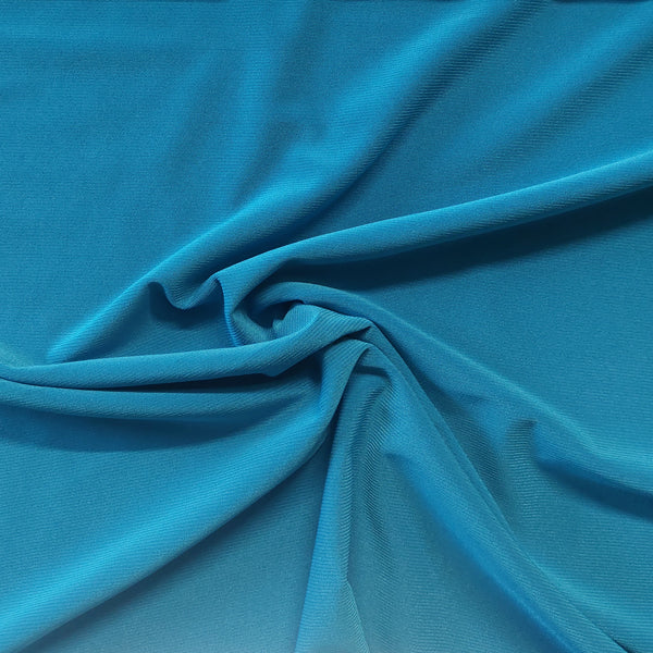 Jersey Fabric Turquoise Lightweight Polyester