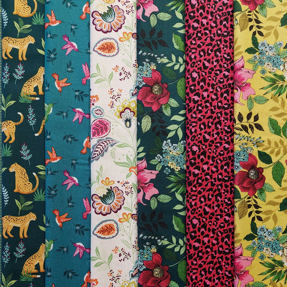 Jewel Tones by Makower UK 6 Fat Quarter Pack A