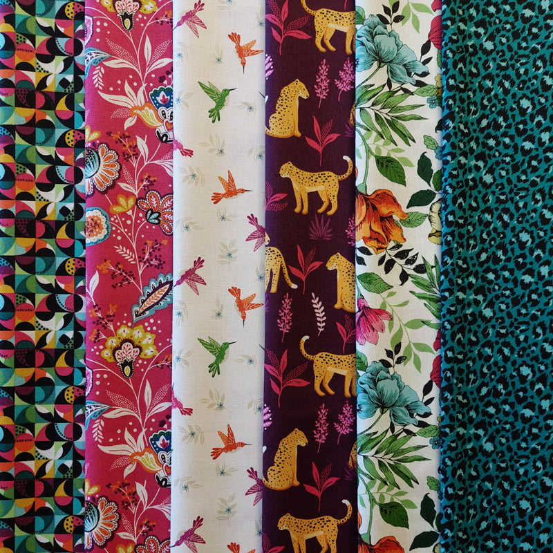 Jewel Tones by Makower UK 6 Fat Quarter Pack B