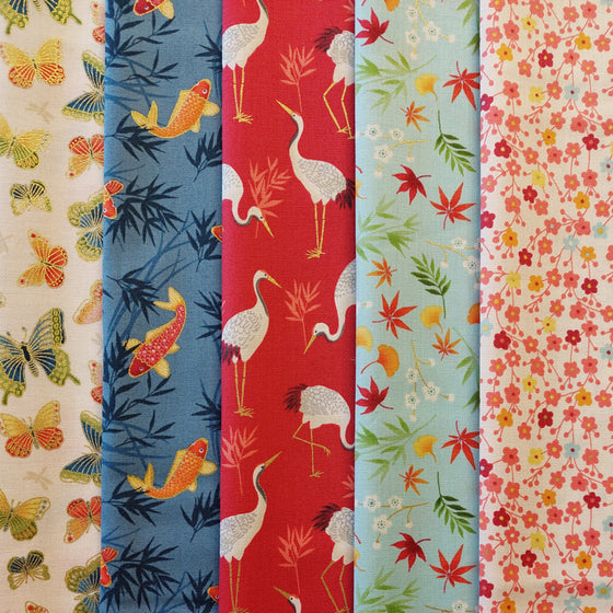 Makower UK Michiko 5 Fat Quarter Pack C LAST PACK