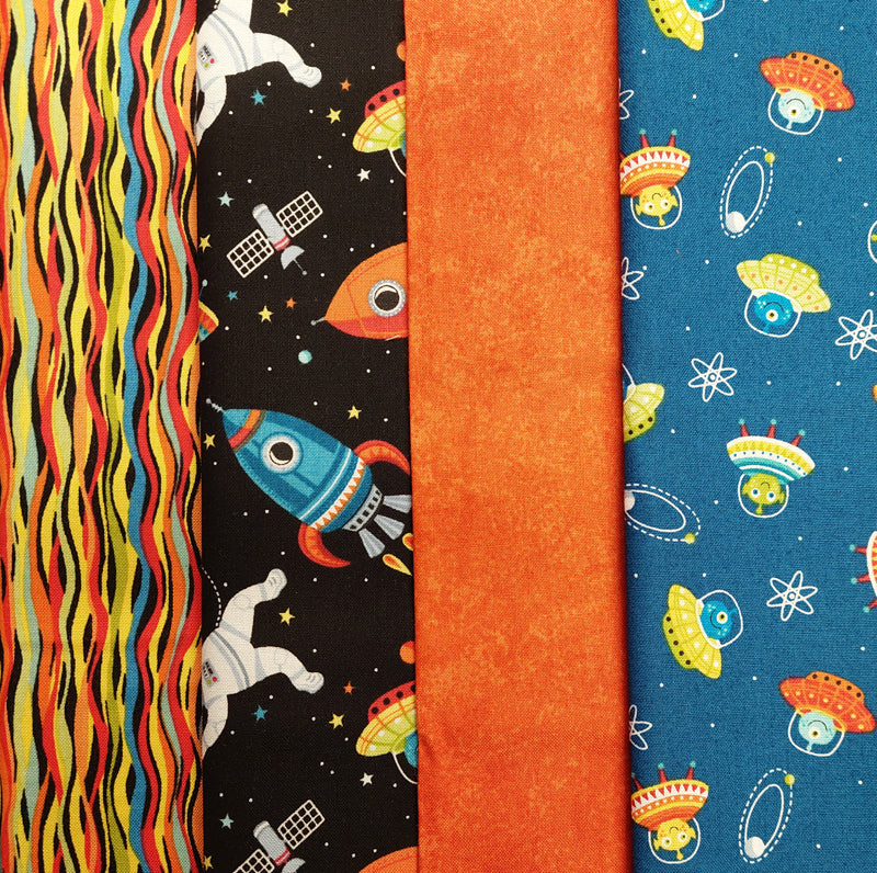 Outer Space by Makower UK 4 Fat Quarter Pack