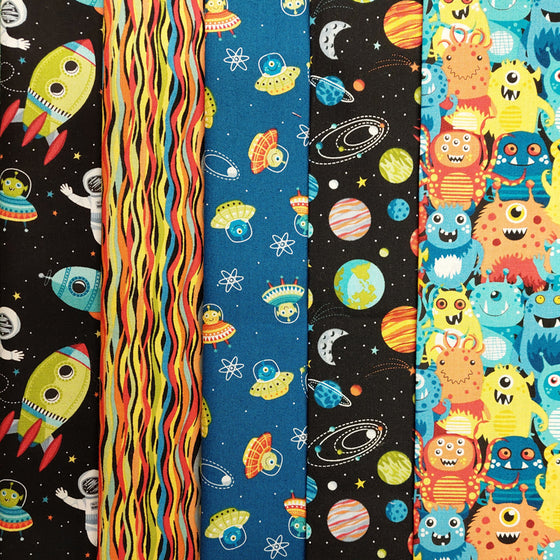 Outer Space by Makower UK 5 Fat Quarter Pack - LAST ONE