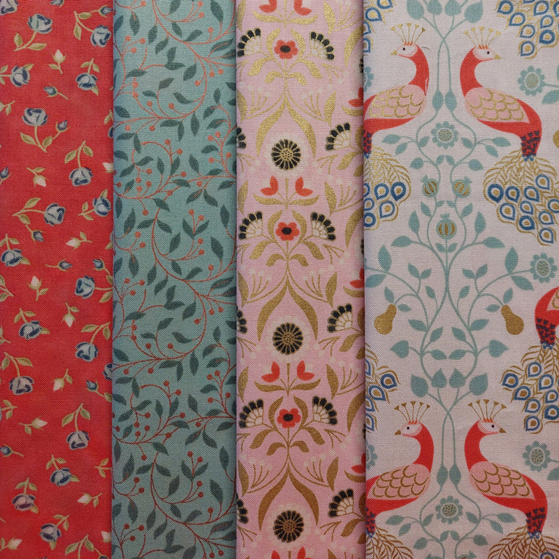 Peacock 4 Fat Quarter Pack