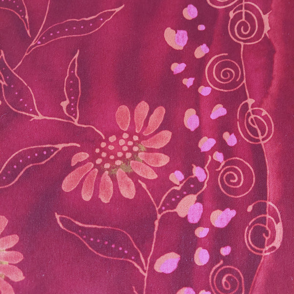 Wine Floral Polyester LAST REMNANT 200cm x 110cm