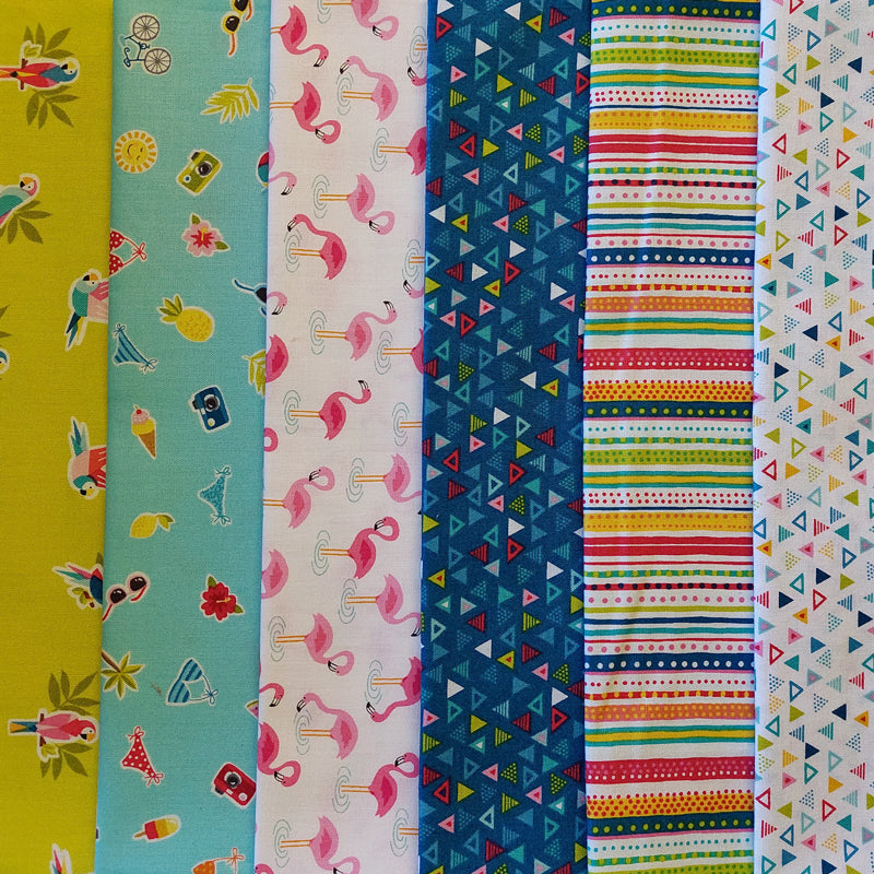 Pool Party by Makower UK 6 Fat Quarter Pack