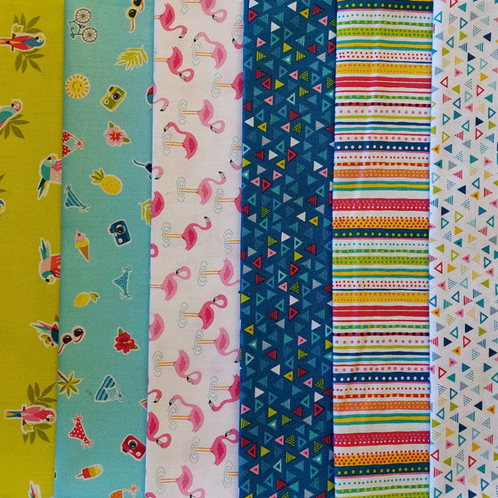 Pool Party by Makower UK 6 Fat Quarter Pack