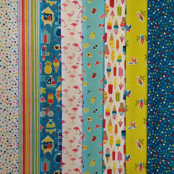 Pool Party by Makower UK 8 Fat Quarter Pack