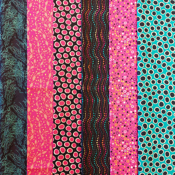 Reef by Makower UK 6 Fat Quarter Pack A