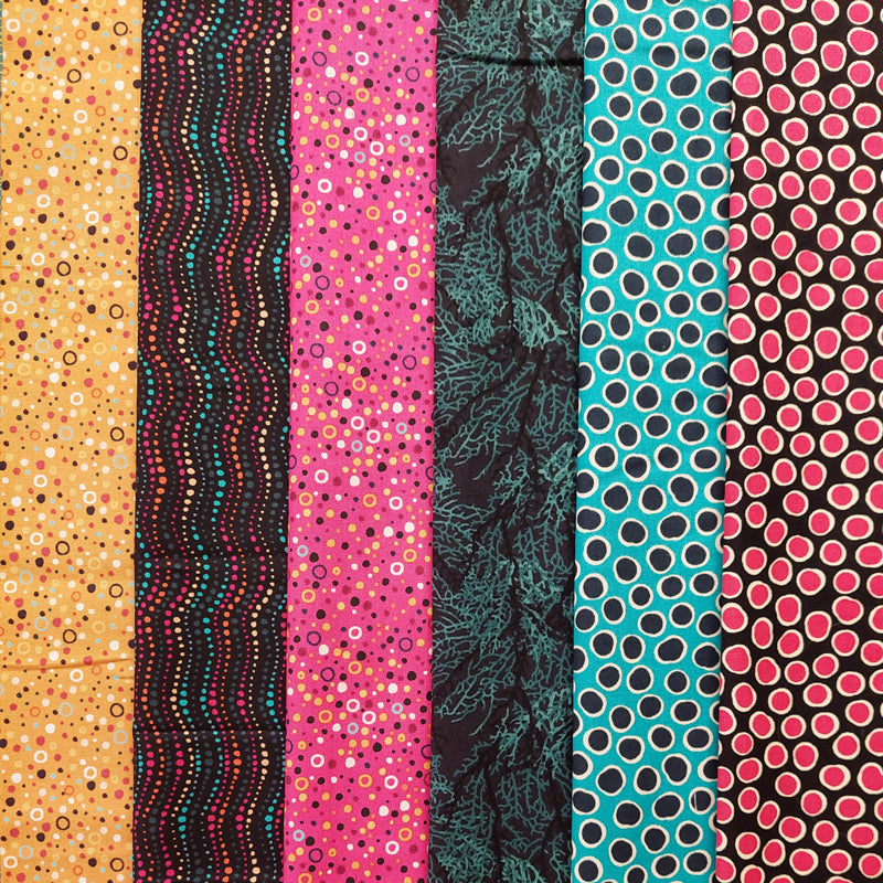 Reef by Makower UK 6 Fat Quarter Pack C