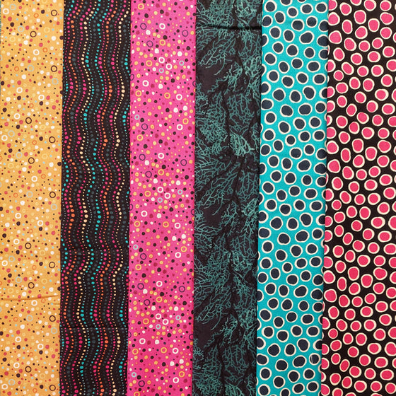 Reef by Makower UK 6 Fat Quarter Pack C