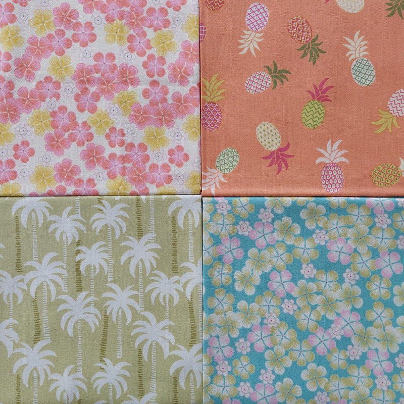 Tropicana by Makower UK 4 Fat Quarter Pack C