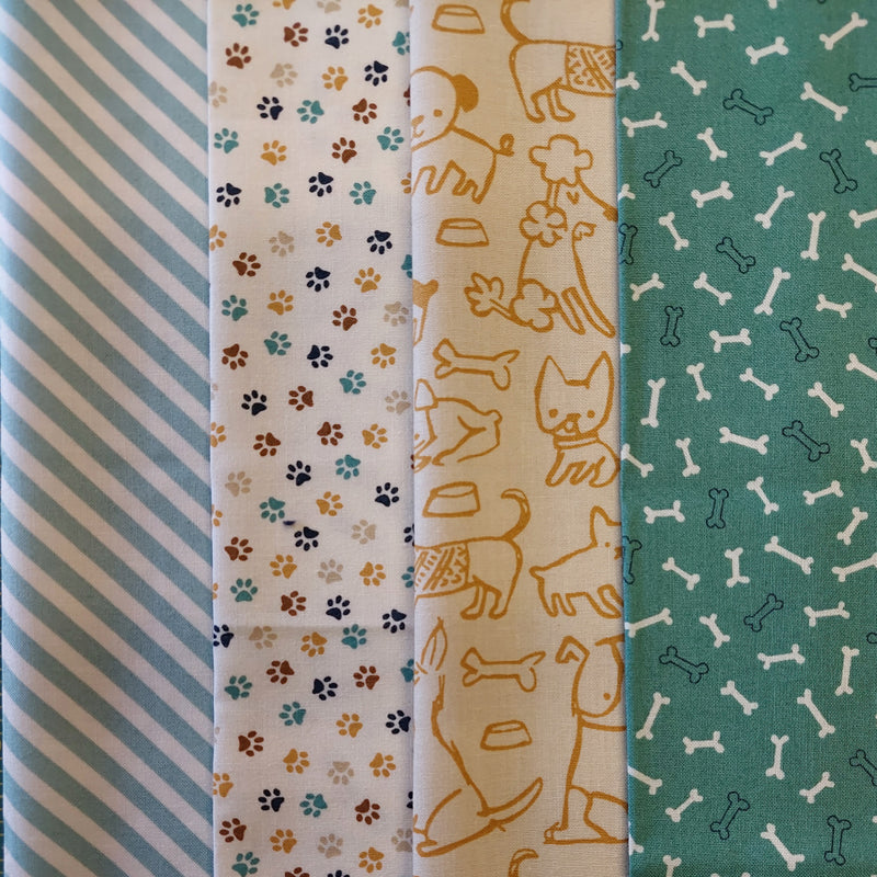 Woof Woof 4 Fat Quarter Pack - LAST PACK