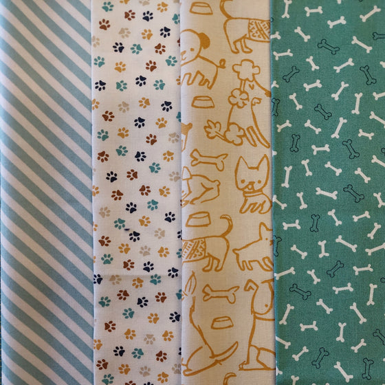 Woof Woof 4 Fat Quarter Pack - LAST PACK