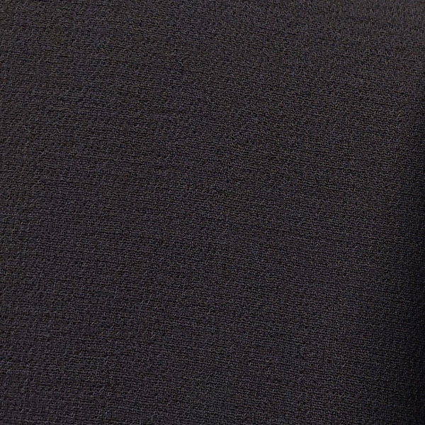 Wool Blend Fabric Dark Brown Crepe