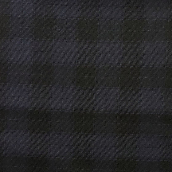 Wool Fabric Dark Navy/Black Check