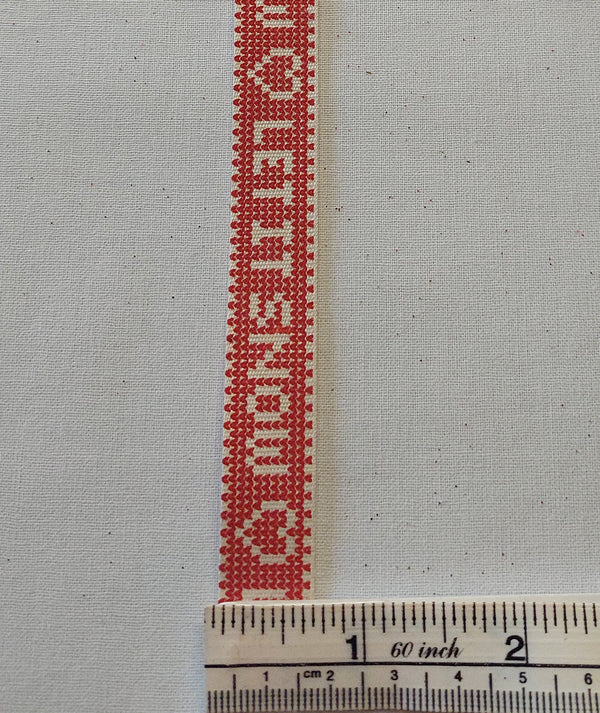Let it Snow on Cream Cotton Tape Ribbon