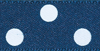 Polka Dot Ribbon Navy Blue - The Fabric Bee