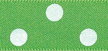 Polka Dot Ribbon Meadow Green - The Fabric Bee
