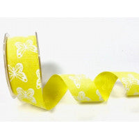 Butterfly Ribbon Yellow BTB501-4 - The Fabric Bee
