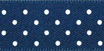 Micro Dot Ribbon Navy - The Fabric Bee